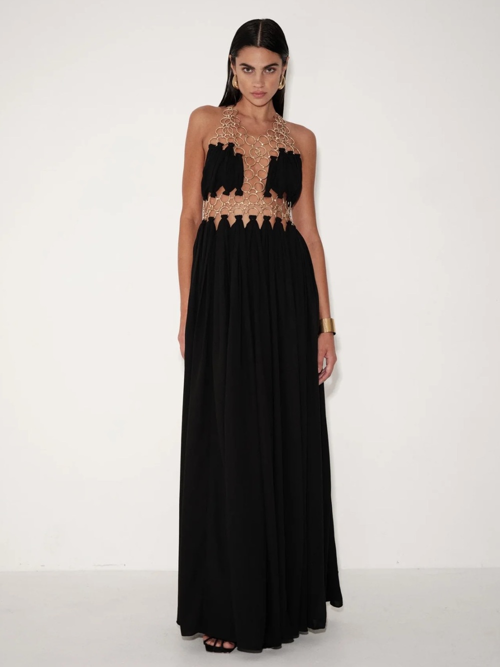 NWT Delfi Collective Delta Chainlink Maxi Dress Anthropologie